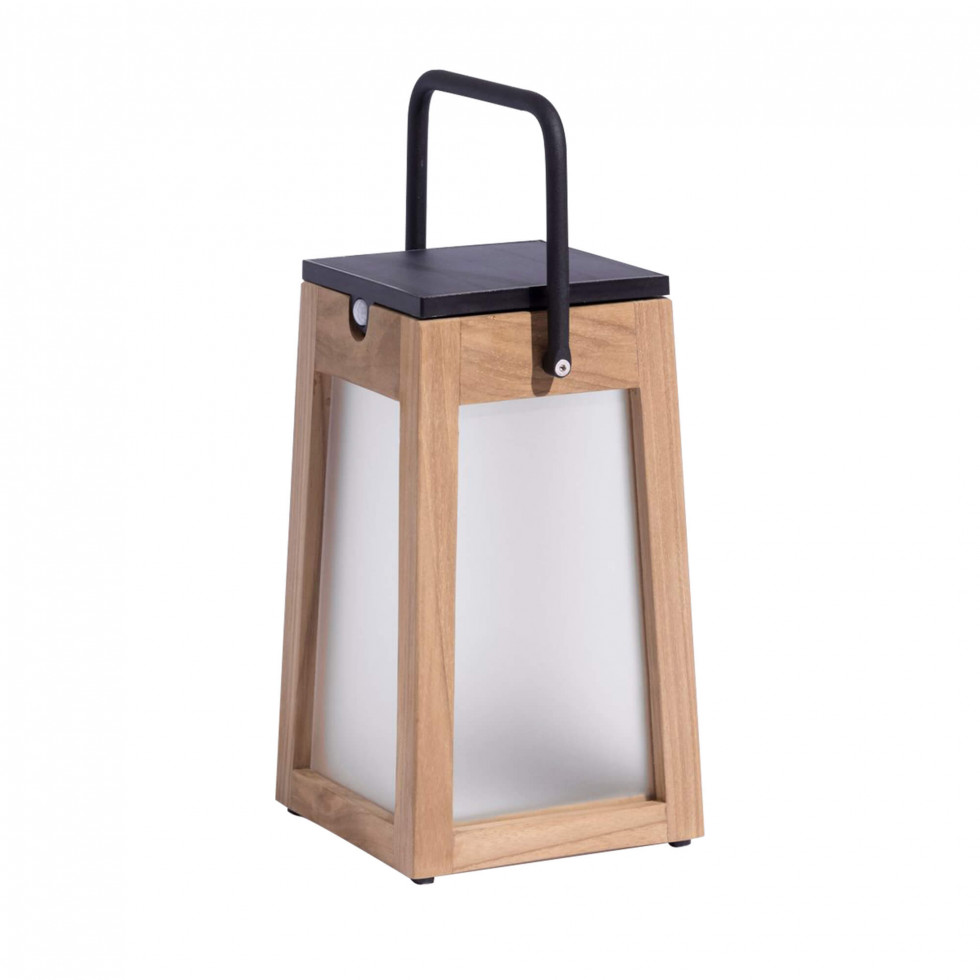 Shake : Lampe LED d'éclairage extérieur en teck et plexiglass – Batiproduits