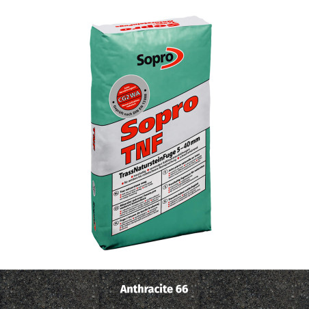 Joint ciment flexible gros grain 5 à 40 mm - Sopro TNF 676 - Anthracite 66 - 25 kg