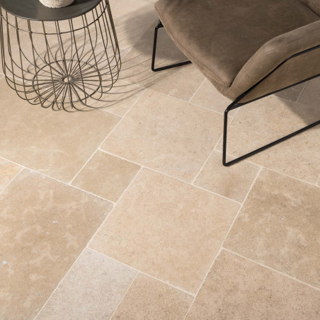 Dallage pierre naturelle Egypte Beige Opus 4 x3 cm Vieilli