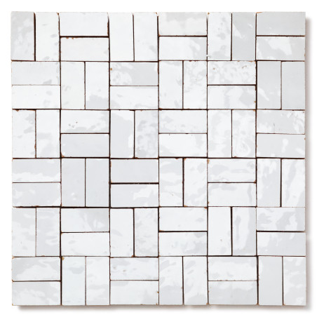 Carrelage Zellige Marocain Blanc Neige 2,4x4,9 cm