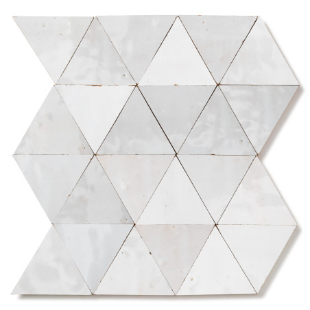 Carrelage Zellige Marocain Blanc Fes Triangle grand 10 cm