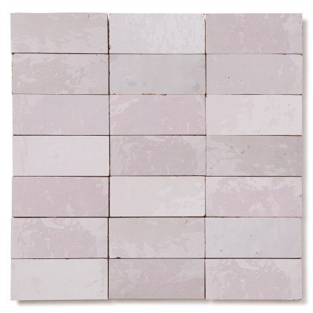 Carrelage Zellige Marocain Rose Pale 4,2x10 cm