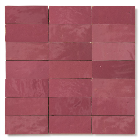 Carrelage Zellige Marocain Rose Ancien 4,2x10 cm