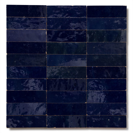 Carrelage Zellige Marocain Bleu Nuit 3x10 cm