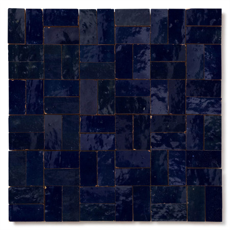 Carrelage Zellige Marocain Bleu Nuit 2,4x4,9 cm