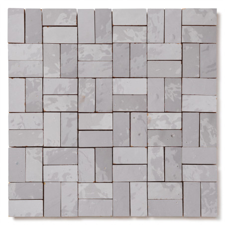 Carrelage Zellige Marocain Gris Clair 2,4x4,9 cm