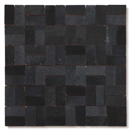 Carrelage Zellige Marocain Noir Métal 2,4x4,9 cm