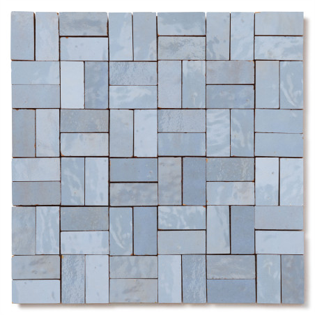 Carrelage Zellige Marocain Bleu Gustavien 2,4x4,9 cm