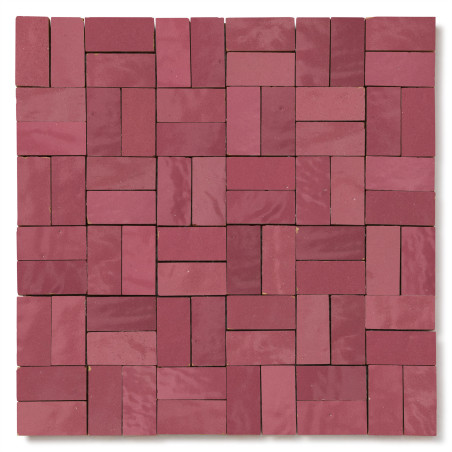 Carrelage Zellige Marocain Rose Ancien 2,4x4,9 cm