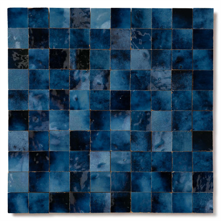 Carrelage Zellige Marocain Bleu Magique 3x3 cm