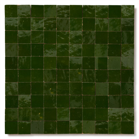 Carrelage Zellige Marocain Vert Impérial 3x3 cm