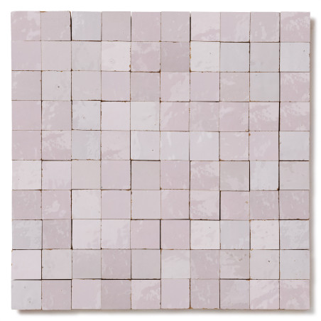 Carrelage Zellige Marocain Rose Pale 3x3 cm