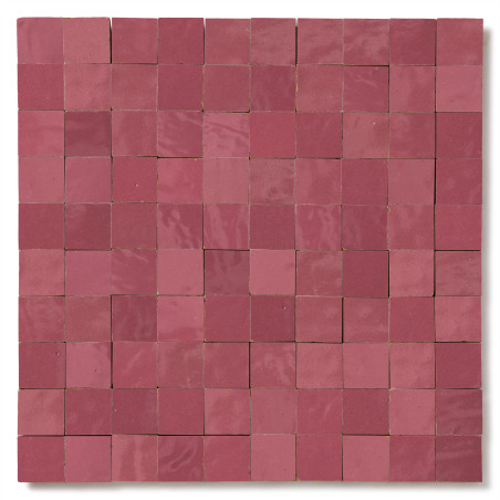 Carrelage Zellige Marocain Rose Ancien 3x3 cm