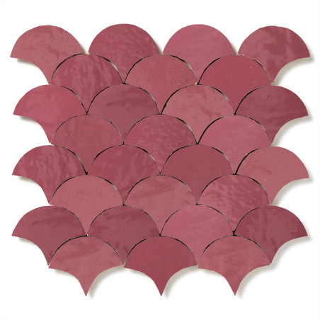 Carrelage Zellige Marocain Rose Ancien Ecaille petit 7,8x9,8 cm