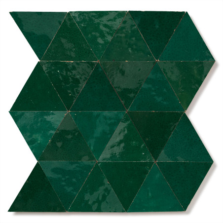 Carrelage Zellige Marocain Vert Menthe Triangle grand 10 cm