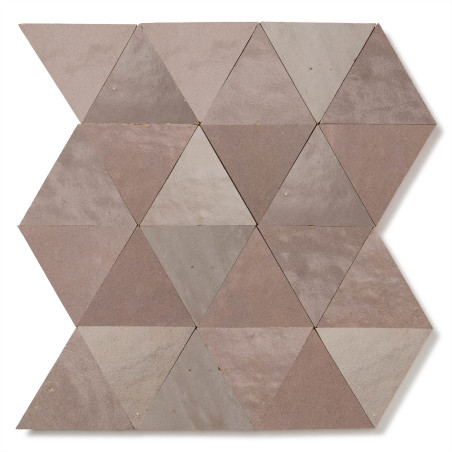 Carrelage Zellige Marocain Gris de lin Triangle grand 10 cm