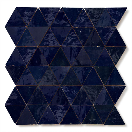 Carrelage Zellige Marocain Bleu Nuit Triangle petit 4,9 cm