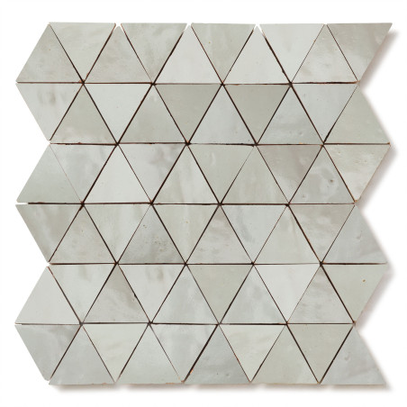 Carrelage Zellige Marocain Gris Cielo Triangle petit 4,9 cm