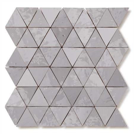 Carrelage Zellige Marocain Gris Clair Triangle petit 4,9 cm