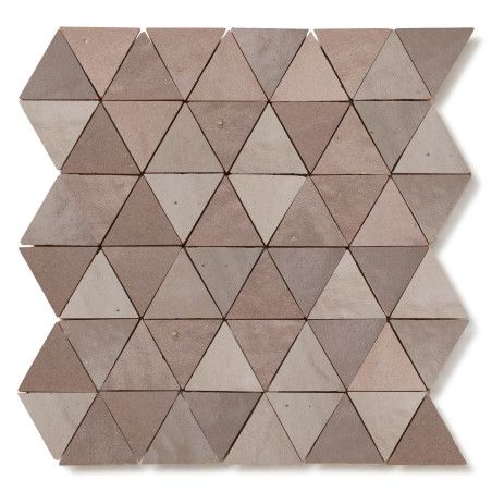 Carrelage Zellige Marocain Gris de lin Triangle petit 4,9 cm