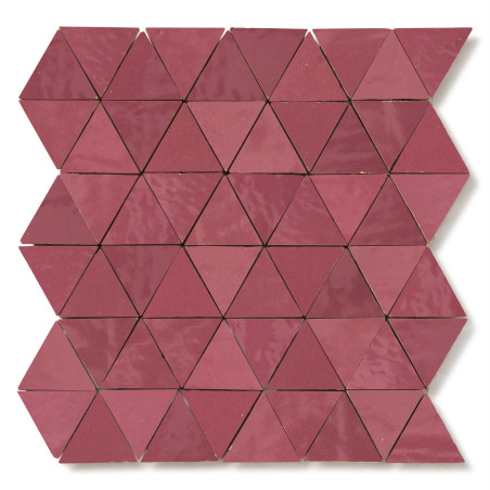 Carrelage Zellige Marocain Rose Ancien Triangle petit 4,9 cm