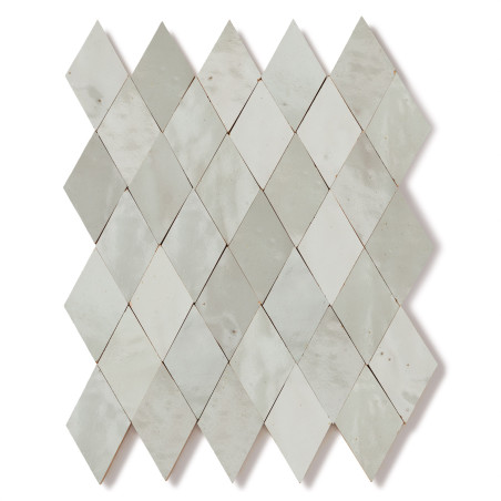 Carrelage Zellige Marocain Gris Cielo Losange 5,5x10 cm