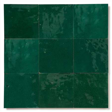 Zellige Marocain Vert Menthe 9x9 cm (lot de 0,45 m²)