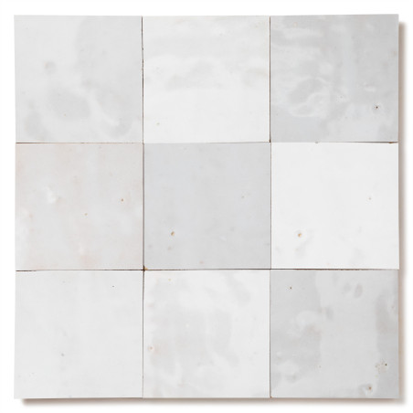 Zellige Marocain Blanc Fes 9x9 cm (lot de 0,9 m²)